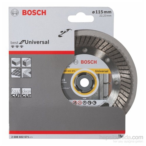 BOSCH - Best Serisi Tüm Malzemeler İçin Turbo Segman Elmas Kesme Diski - 115 X 22,23 X 2,2 X 12 Mm