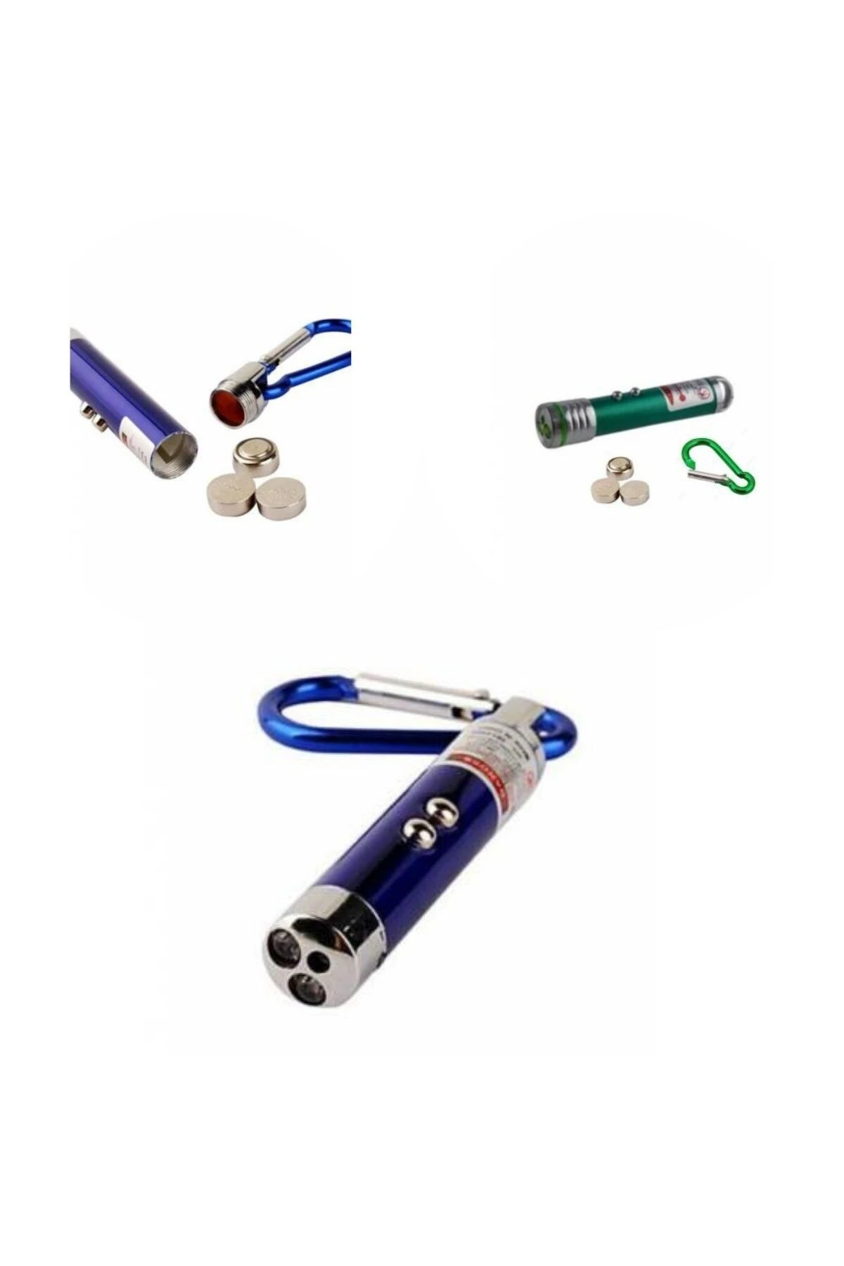 3 Fonksiyonlu Kırmızı Beyaz Işıklı Led Lazer Kedi Köpek Oyuncak Anahtarlık (K246)