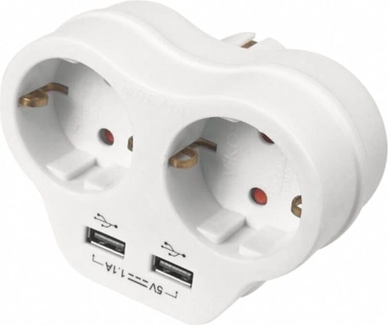 Ikili Topraklı-Usb Çıkışlı Priz