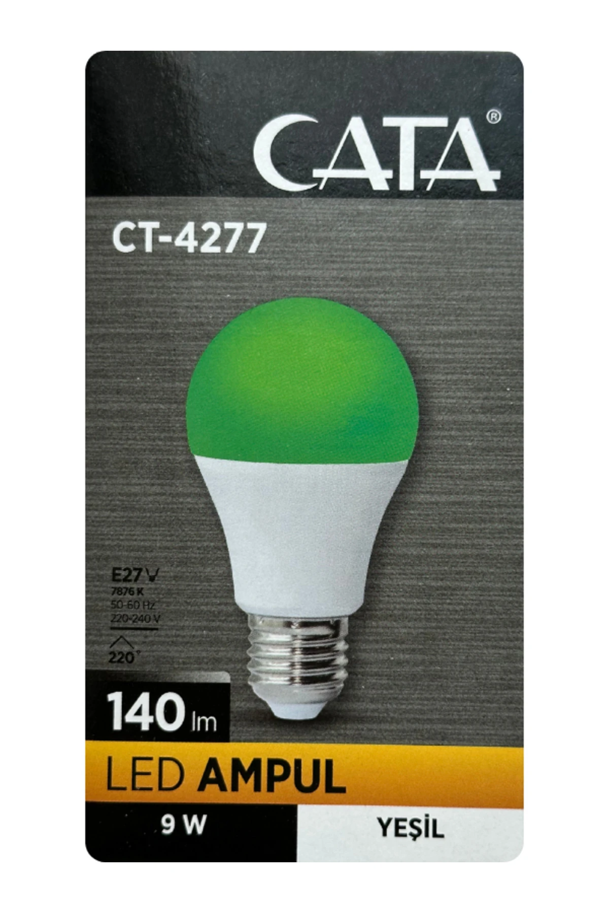 CT-4277 9W Yeşil Işık E27 Duylu Led Ampul