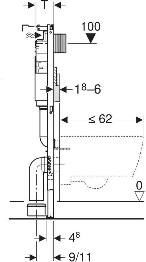 Geberıt Alpha Gömme Rez. Seti Alçıpan 12 cm Duofix 458.233.00.2