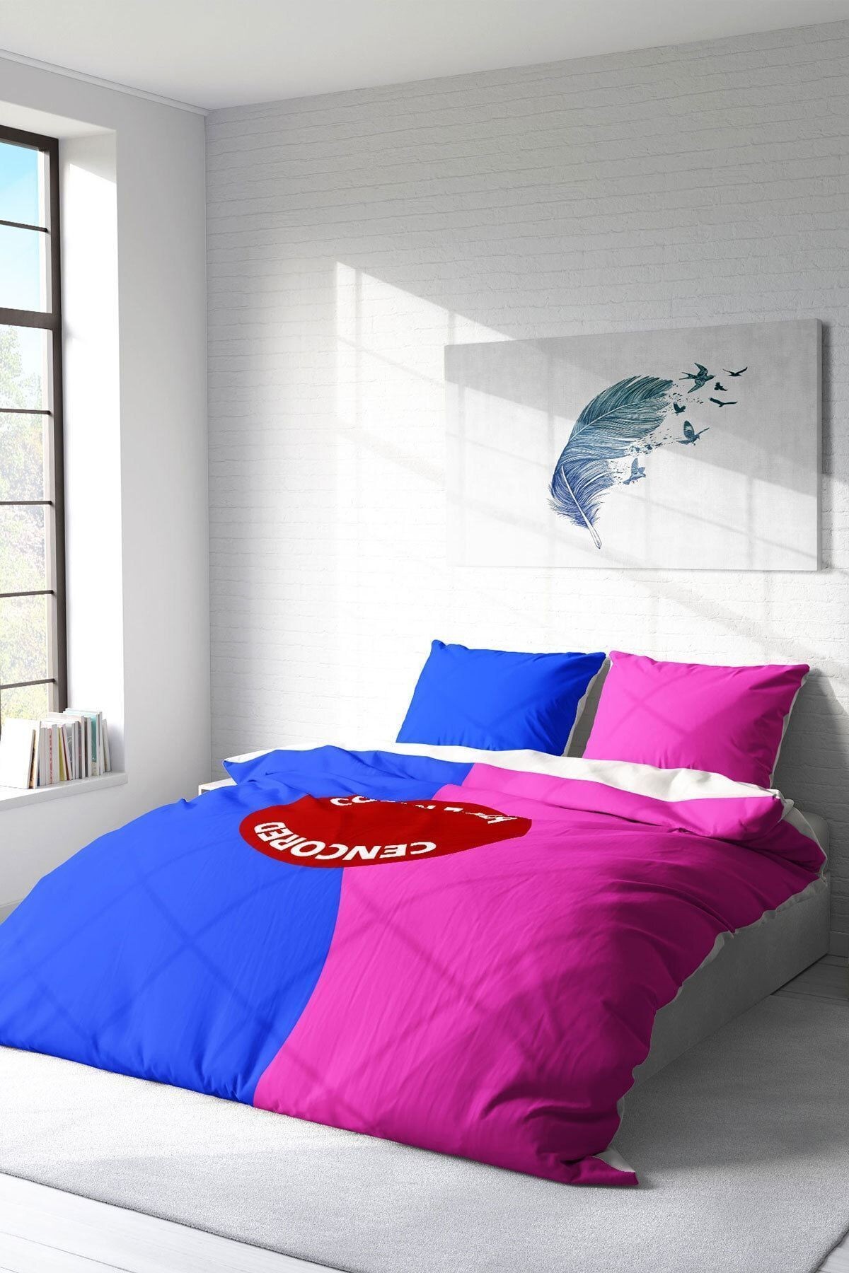 Nevresim Takımı %100 Doğal Pamuk Çift Kişilik 3d Digital Couple Area