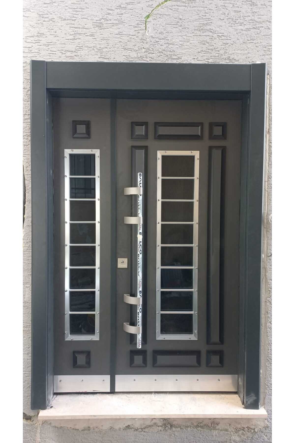 Antrasit Kabartma Model Dış Mekan Bina Kapısı, Apartman Kapısı