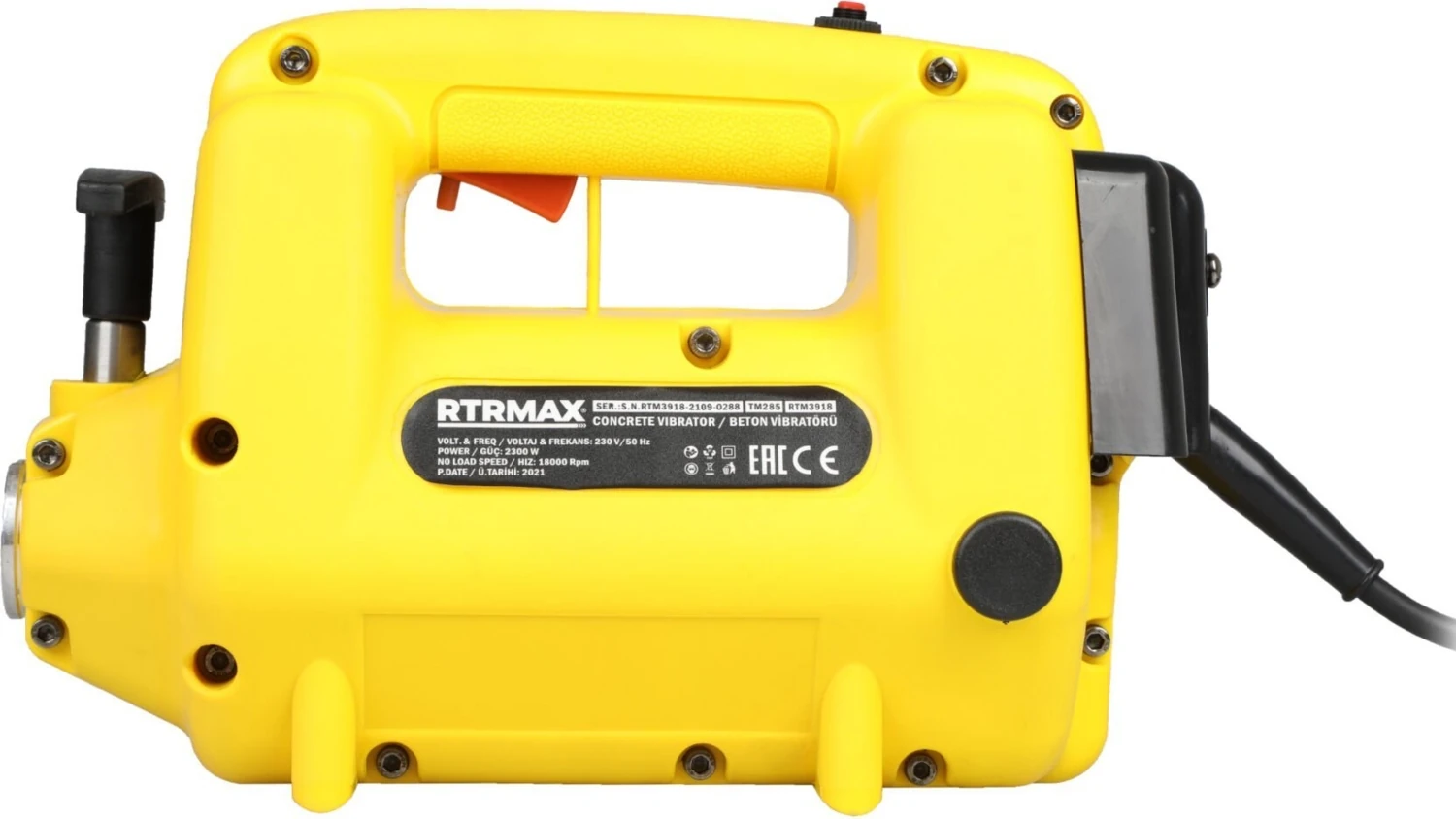 RTM3918 Beton Vibratörü 2300 W 18000 Rpm 45 mm