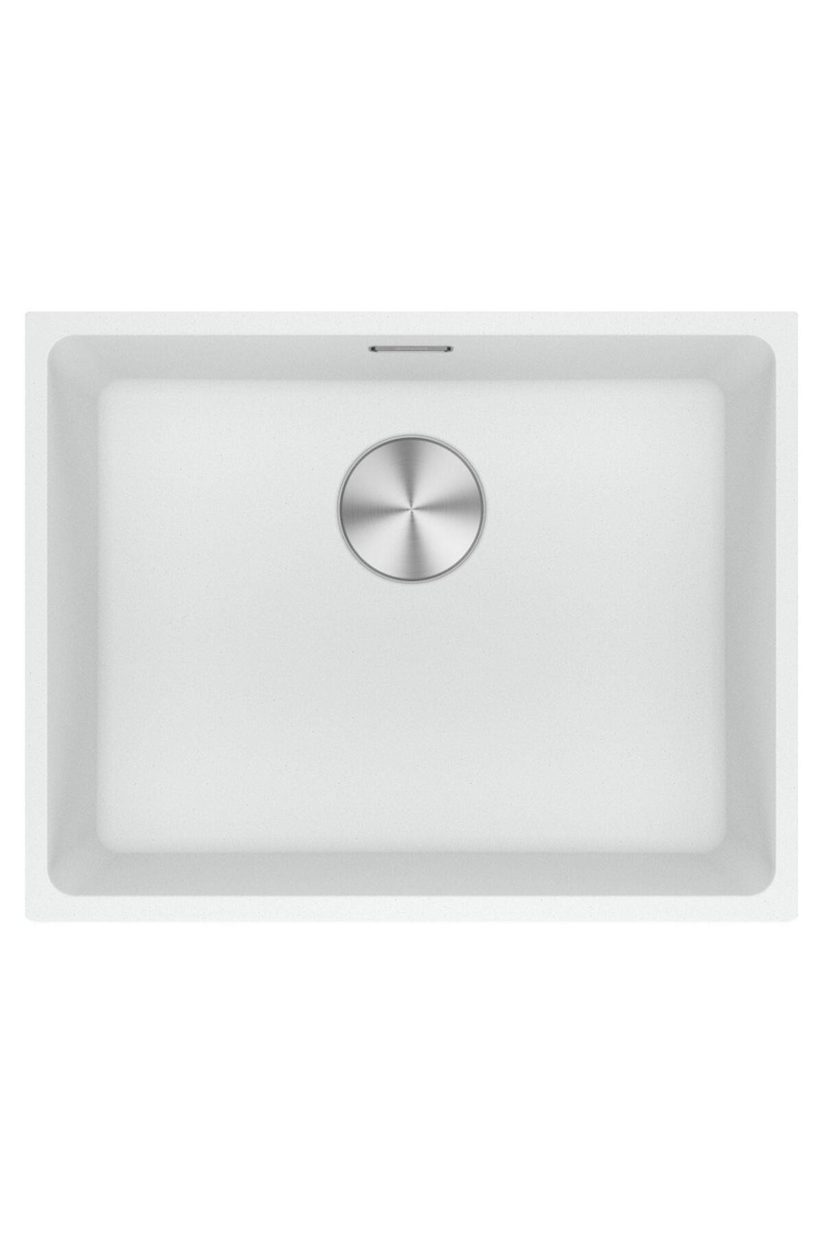 Maris MRG 110-52 Granit Eviye-Active Plus 2.0 Armatür-Sıvı Sabunluk Üçlü Set Bianco