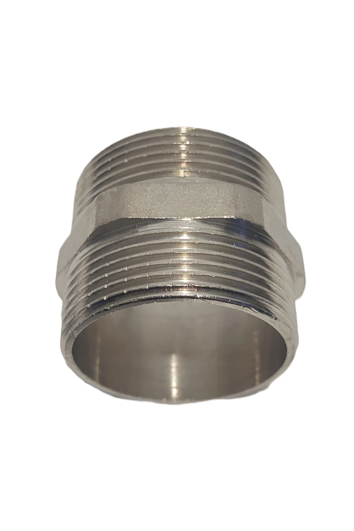 2'Li Paket 11/2" Sarı / Krom Dişli Nipel Dn40 - Chrome Nipple