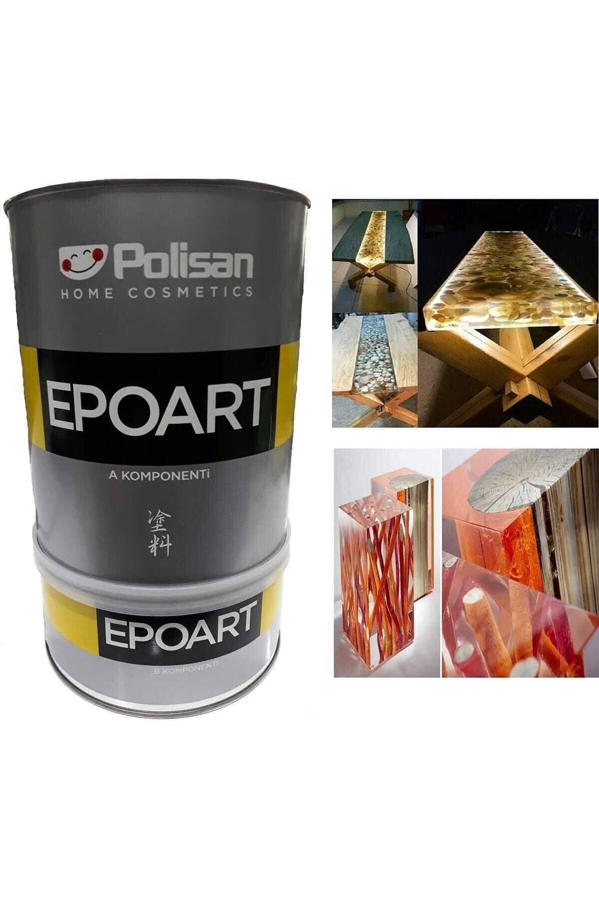 Epoart Şeffaf Epoksi Reçine Döküm Tipi A+B Kompenant 800 gr.