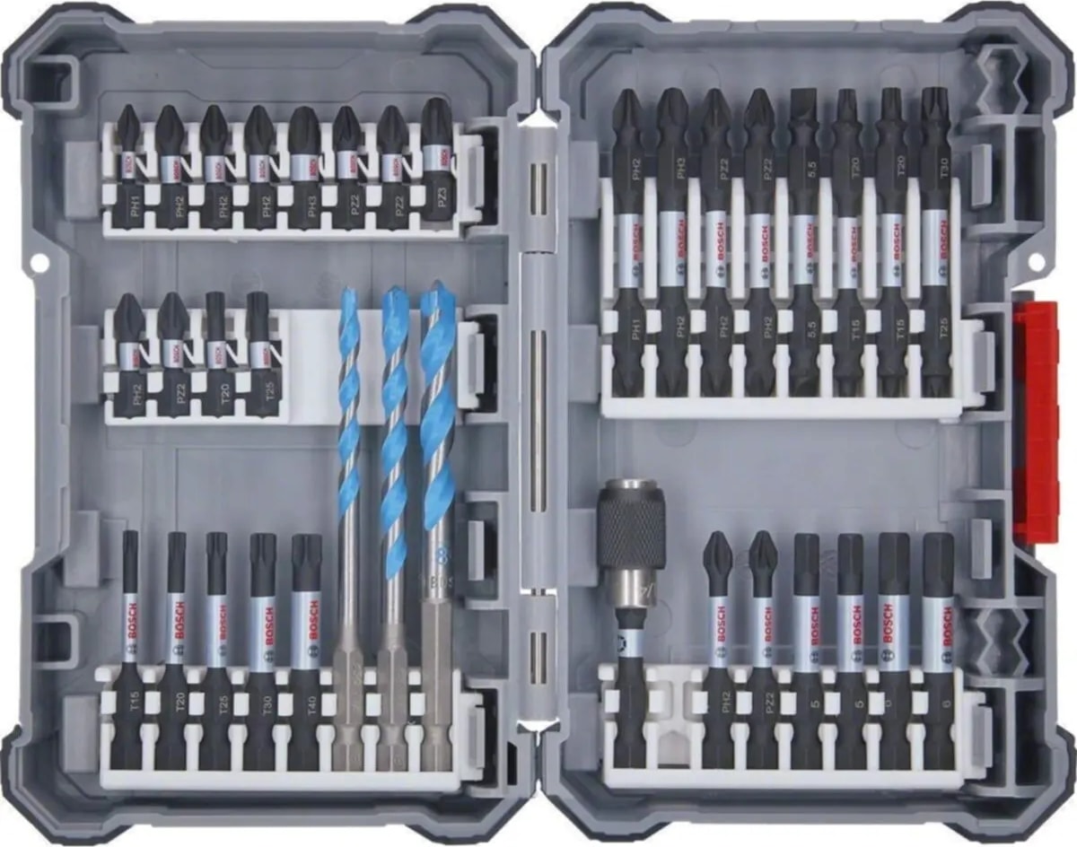 BOSCH Gsb 18V-28 Professional 2.0 Ah Çift Akü Darbeli Delme Vidalama Makinesi + 35 Parça Set