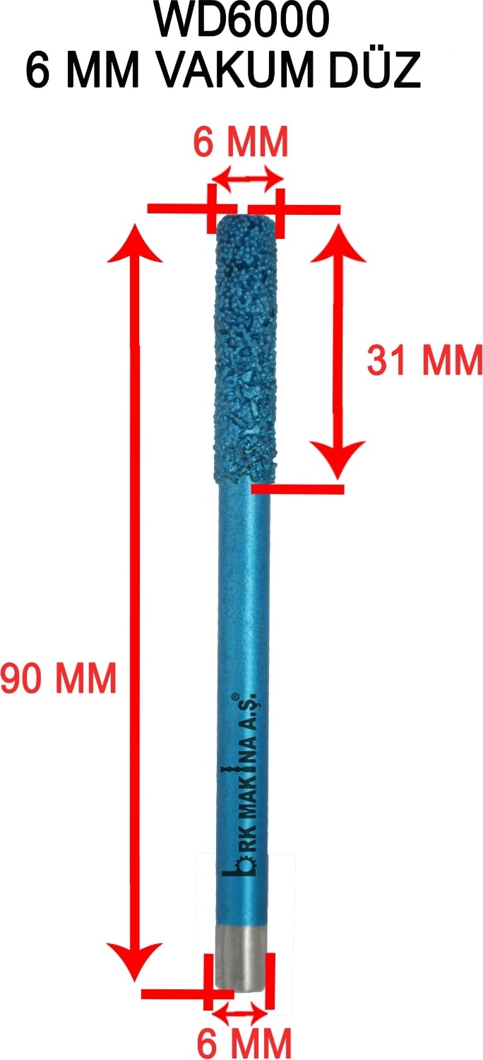 BOSCH Mermer Granit Vakum Düz Freze 6 mm