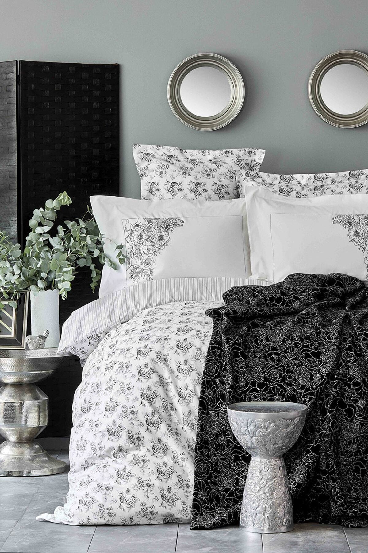 Home Brave Silver Gold 7 Parça Çift Kişilik Nish Set