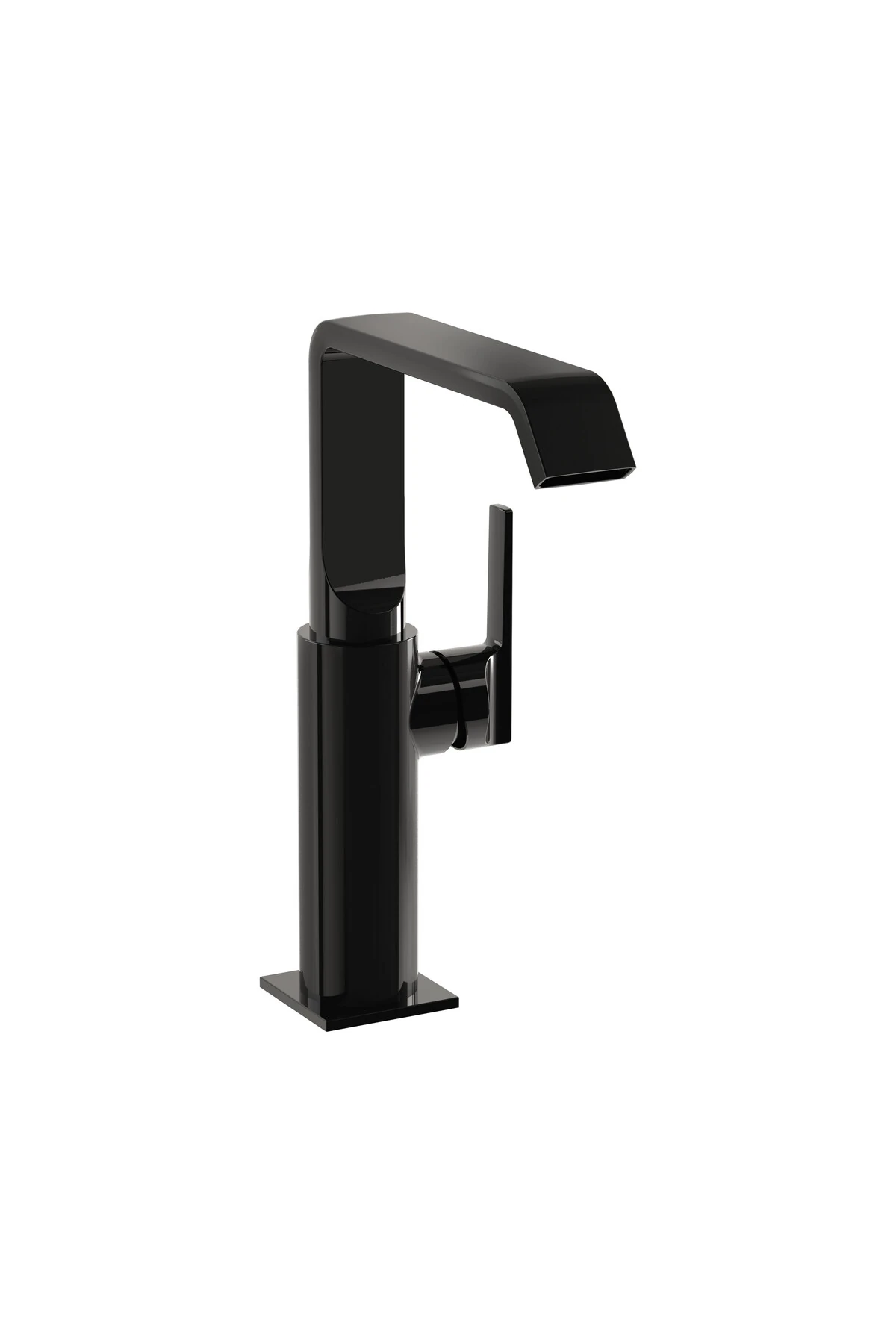 Suit A4276539 Çanak Lavabo Bataryası, Yandan Kumandalı, Parlak Siyah