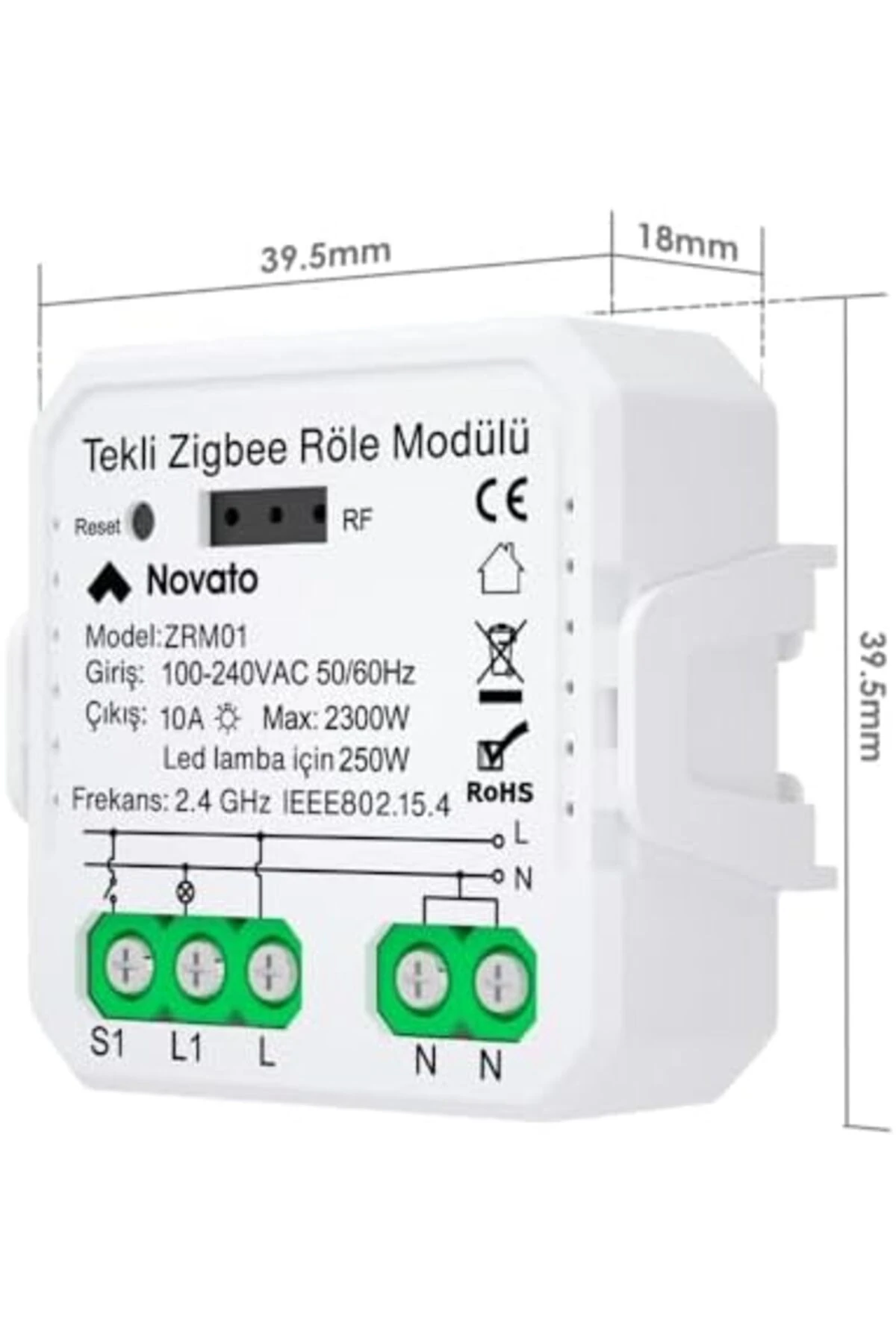 Tek Çıkışlı Akıllı Anahtar(, Smart Life, Assistant, 2MQTT Uyumlu) 1191881