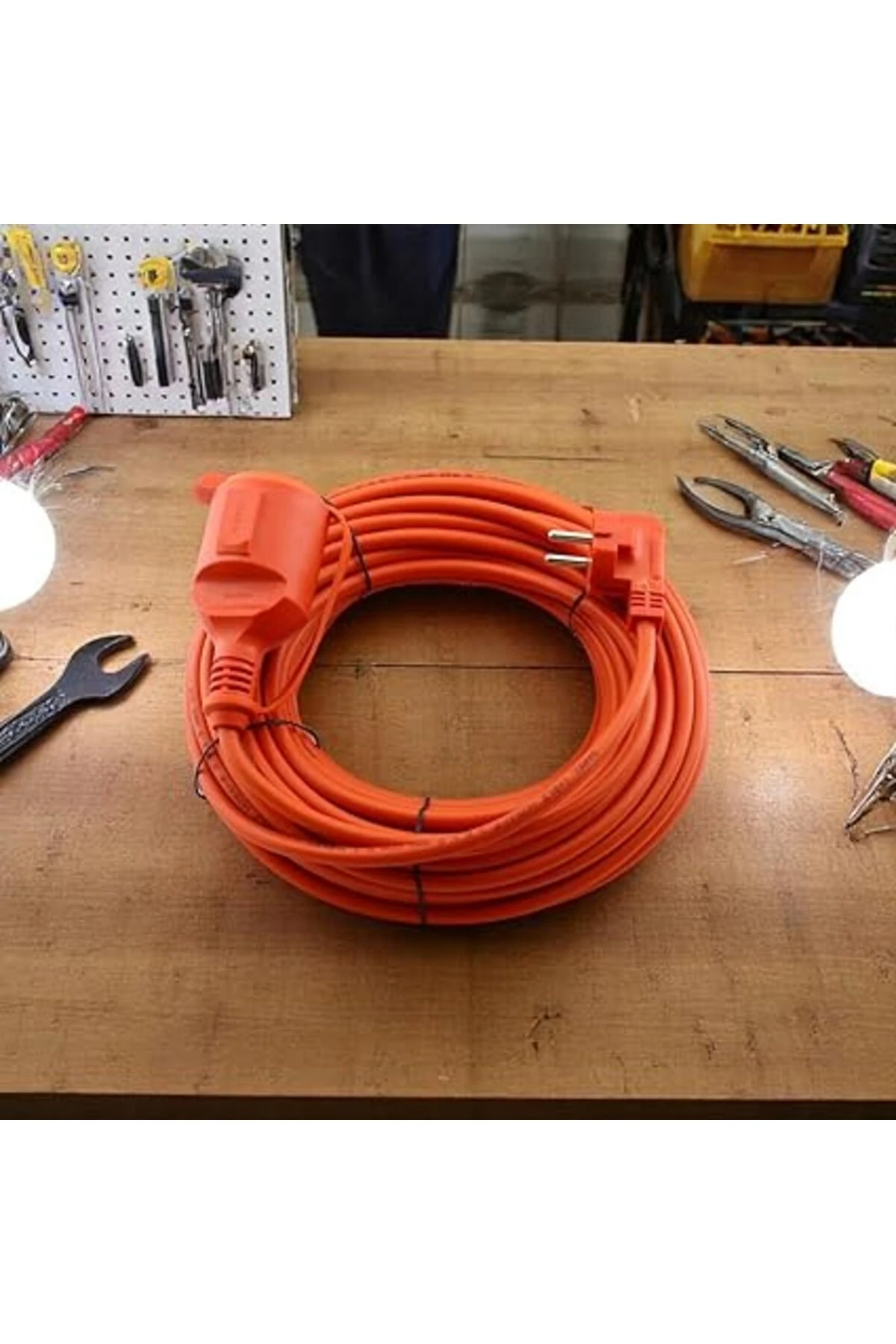 Uzatma Kablosu 3x1.5 mm 10 METRE Kablolu Tekli Grup Fiş Priz Topraklı Kapaklı Monofaze Ev Tipi