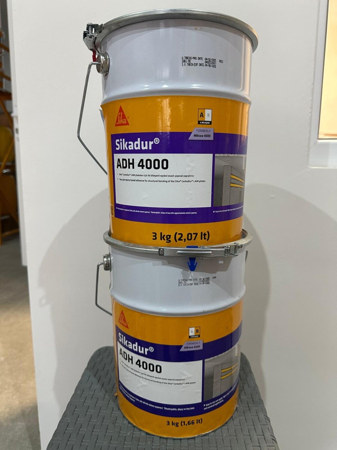 dur ADH-4000 (MASTERBRACEADH4000) Karbon Lifli Polimer Plakaları Yapıştırma 6kg (3+3)