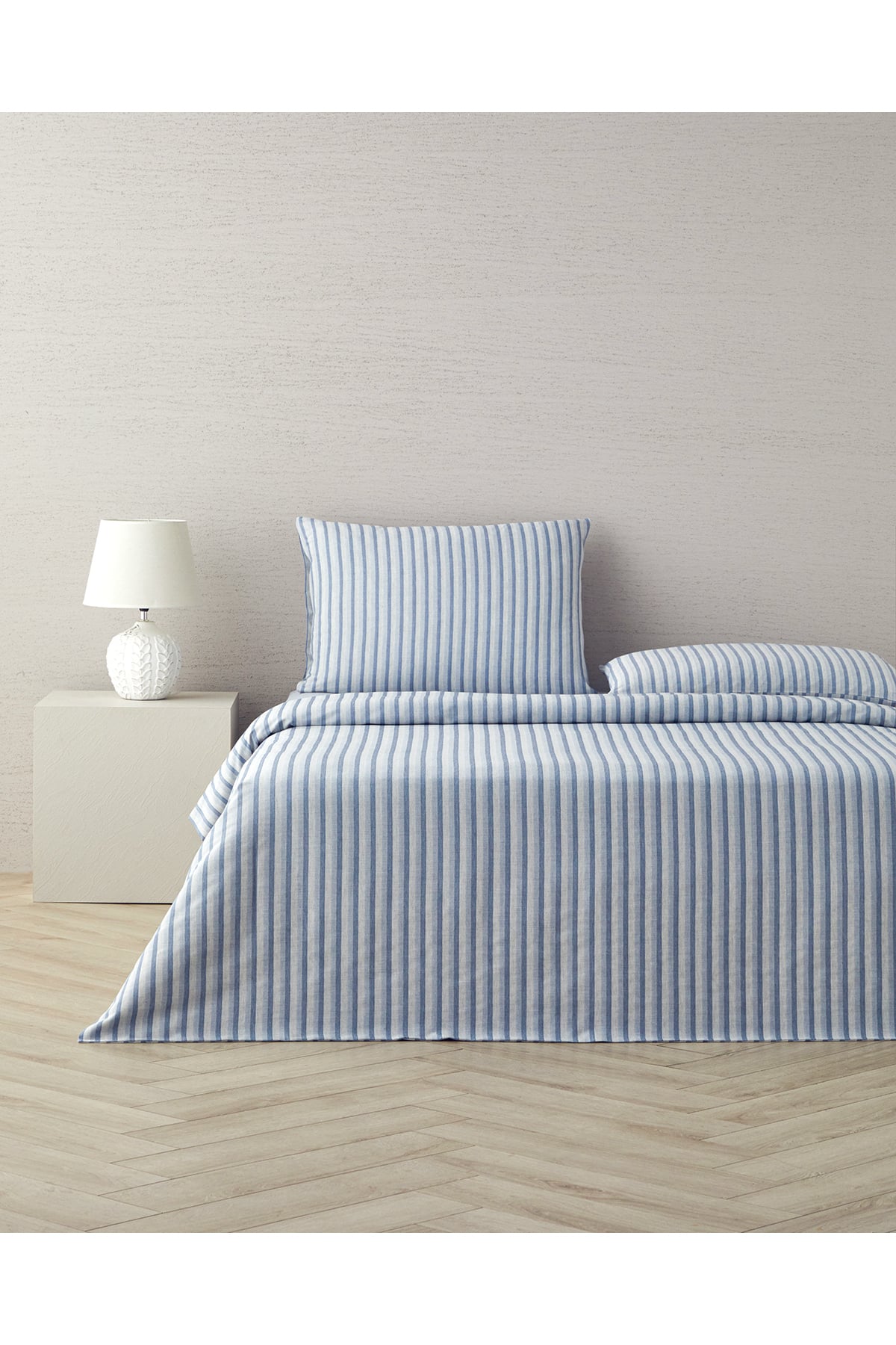 Elite Lines Ipliği Boyalı Tek Kişilik Nevresim Takımı Lacivert 160 X 220 Cm