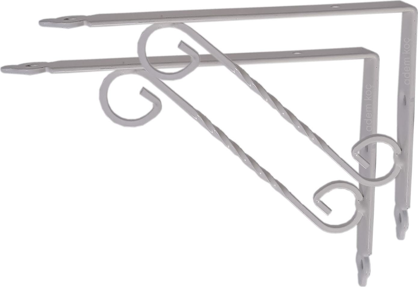 Ferforje Raf Altı Metal L Ayak -30X20 cm 2 Adet