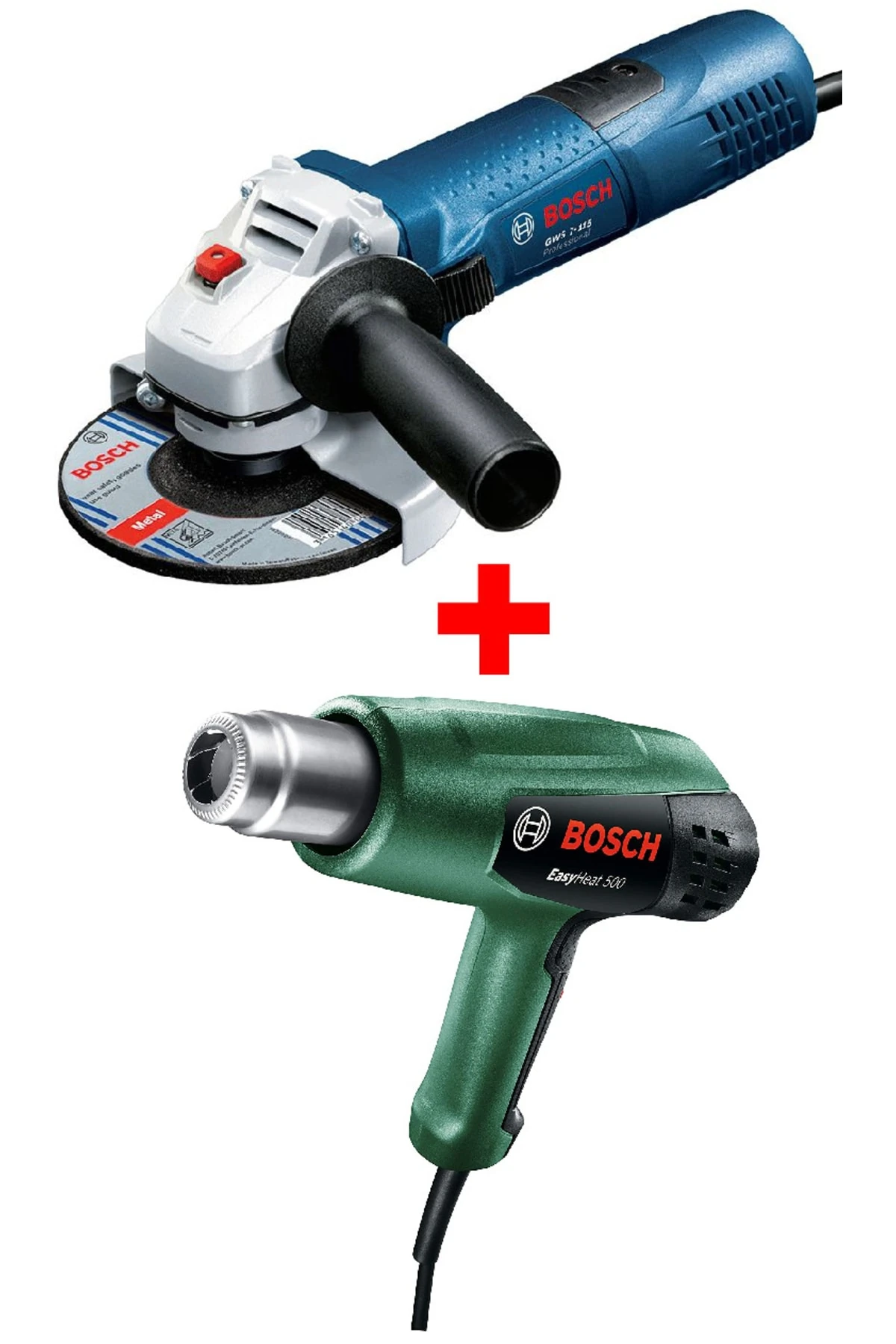 Profesyonel Avuç Taşlama Makinası Gws 7-115 Spiral + Sıcak Hava Tabancası Easyheat 500