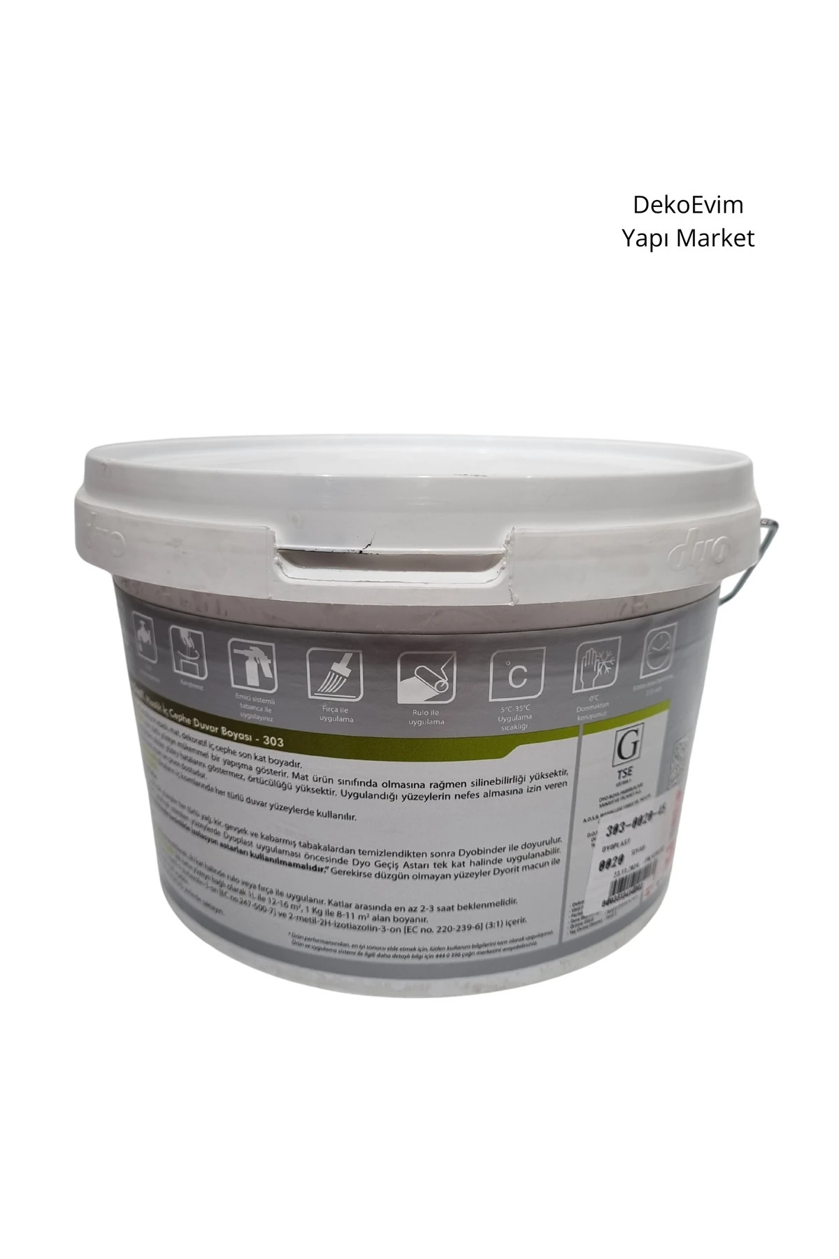 Dyo plast Plastik İç Cephe Duvar B. Buz Mavisi 2,5 Lt.