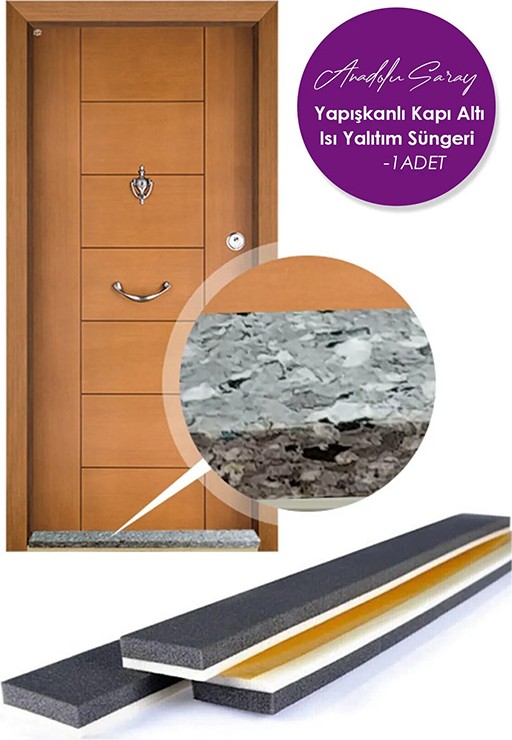 Kapı Eşik Süngeri Kapı Altı Eşiği Yapışkanlı Isı Yalıtım Süngeri 1 Adet