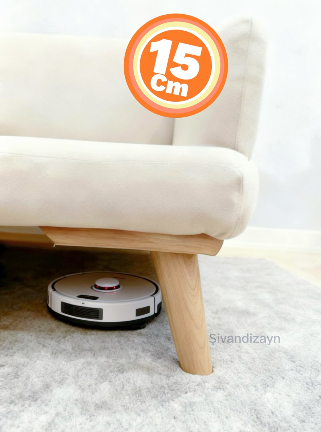 1. Sınıf Gürgen Ağacı 15 cm Mobilya Kanepe Koltuk Tv Ünitesi Yükseltme Ayakları