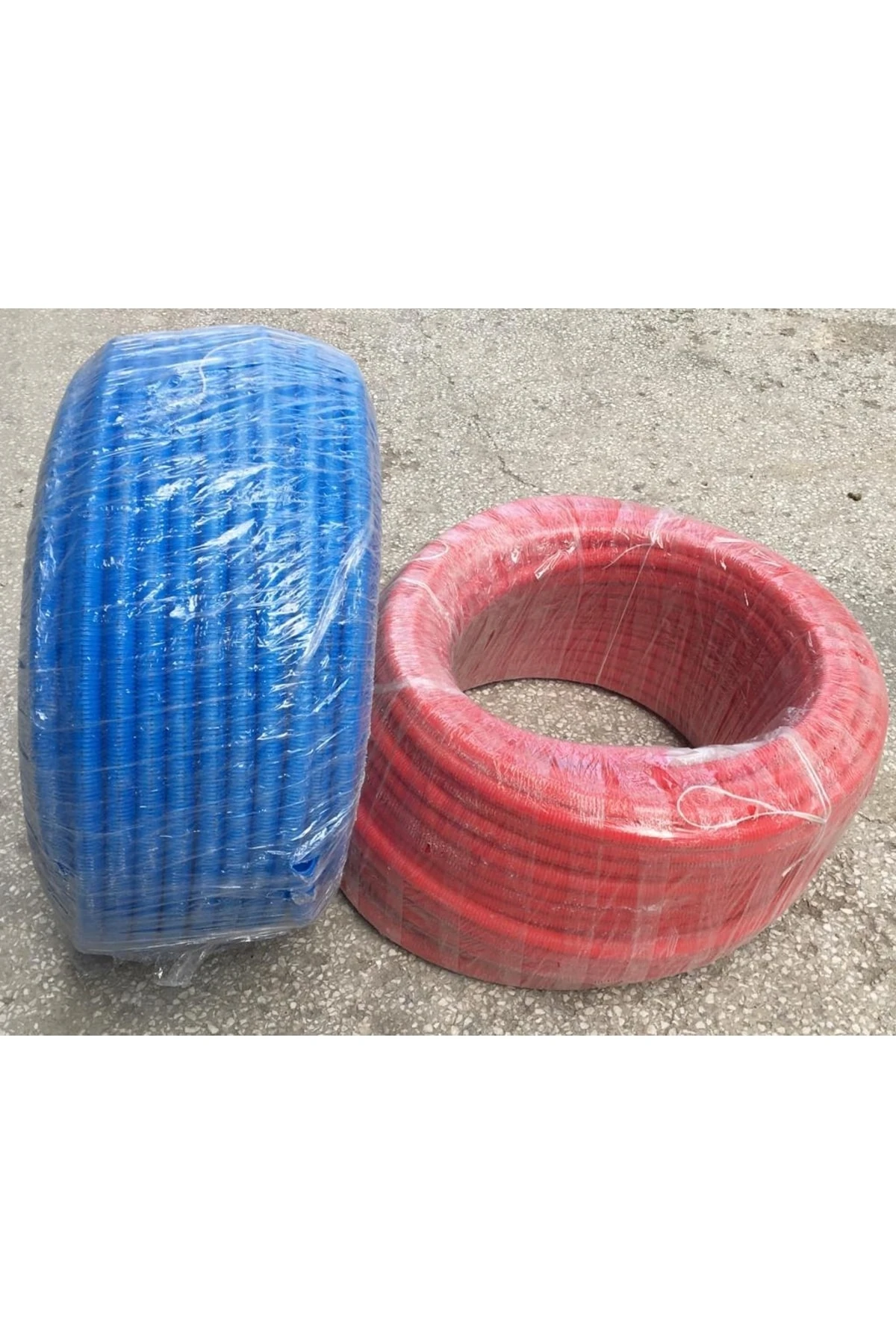 16mm Pex Kılıflı Pert Boru 100 Mt Kırmızı 100 Mt Mavi 2 Top