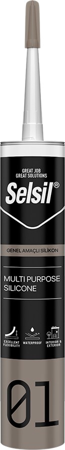 01 Genel Amaçlı Silikon 280 gr Beyaz 3 Adet