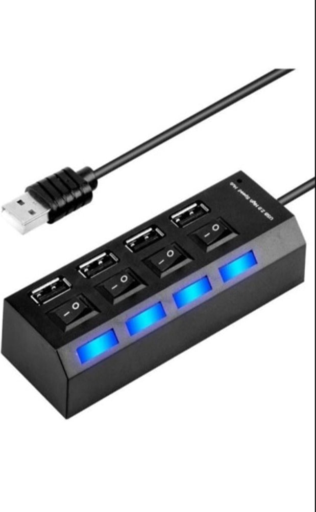 USB 2.0 Çoklayıcı Adaptör - Dayanıklı Plastik Malzeme, 40 cm Kablo Uzunluğu