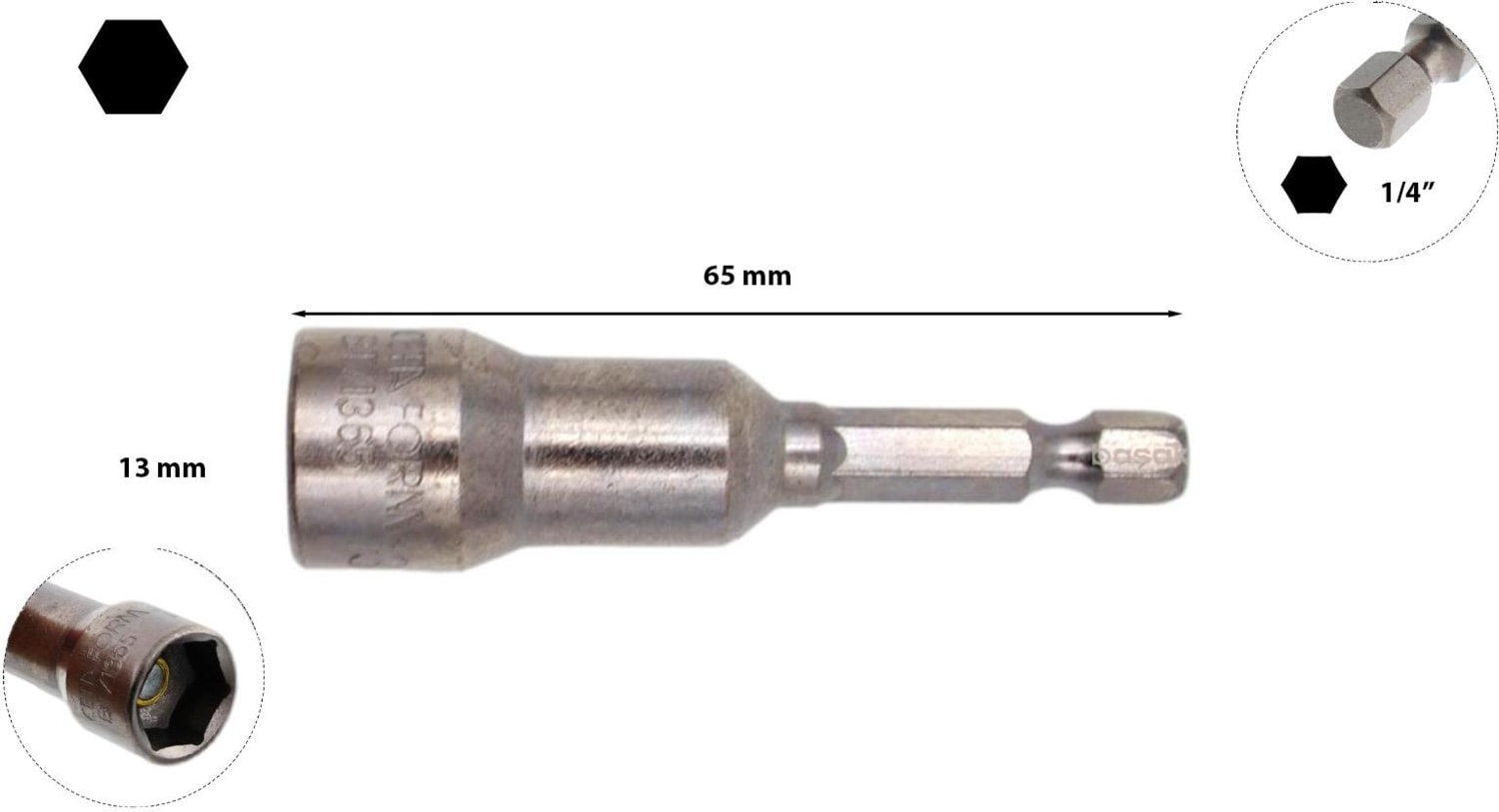 13 x 65 mm Manyetik Lokma BT/1365
