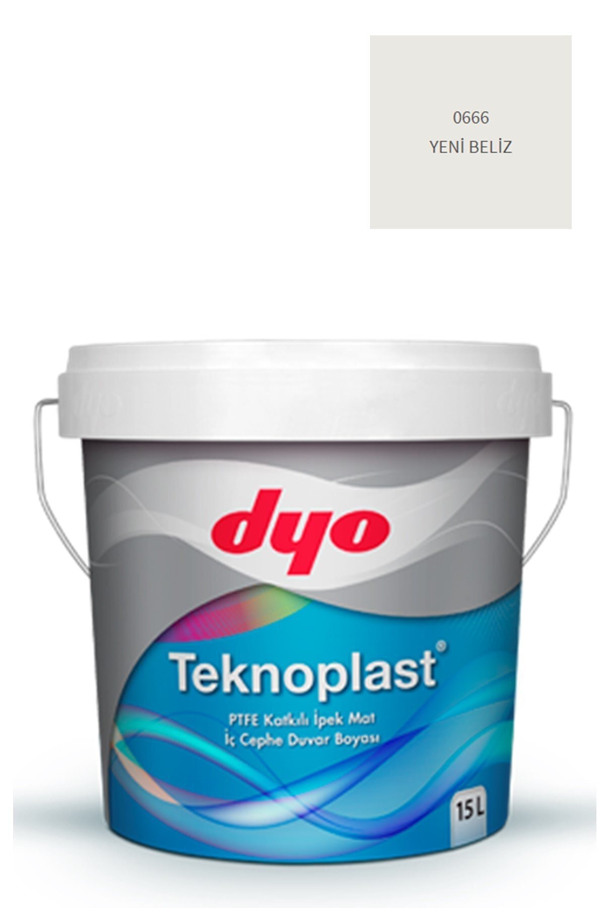 Teknoplast Teflonlu Antibakteriyel Ipek Mat Iç Cephe Duvar Boyası 0666 Yeni Beliz 15 Lt