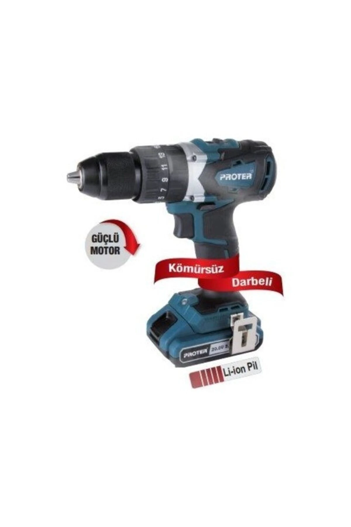 Şarjlı Darbeli Matkap 13mm Pst 720 Bl Kömürsüz Güçlü ve Hafif Tasarım