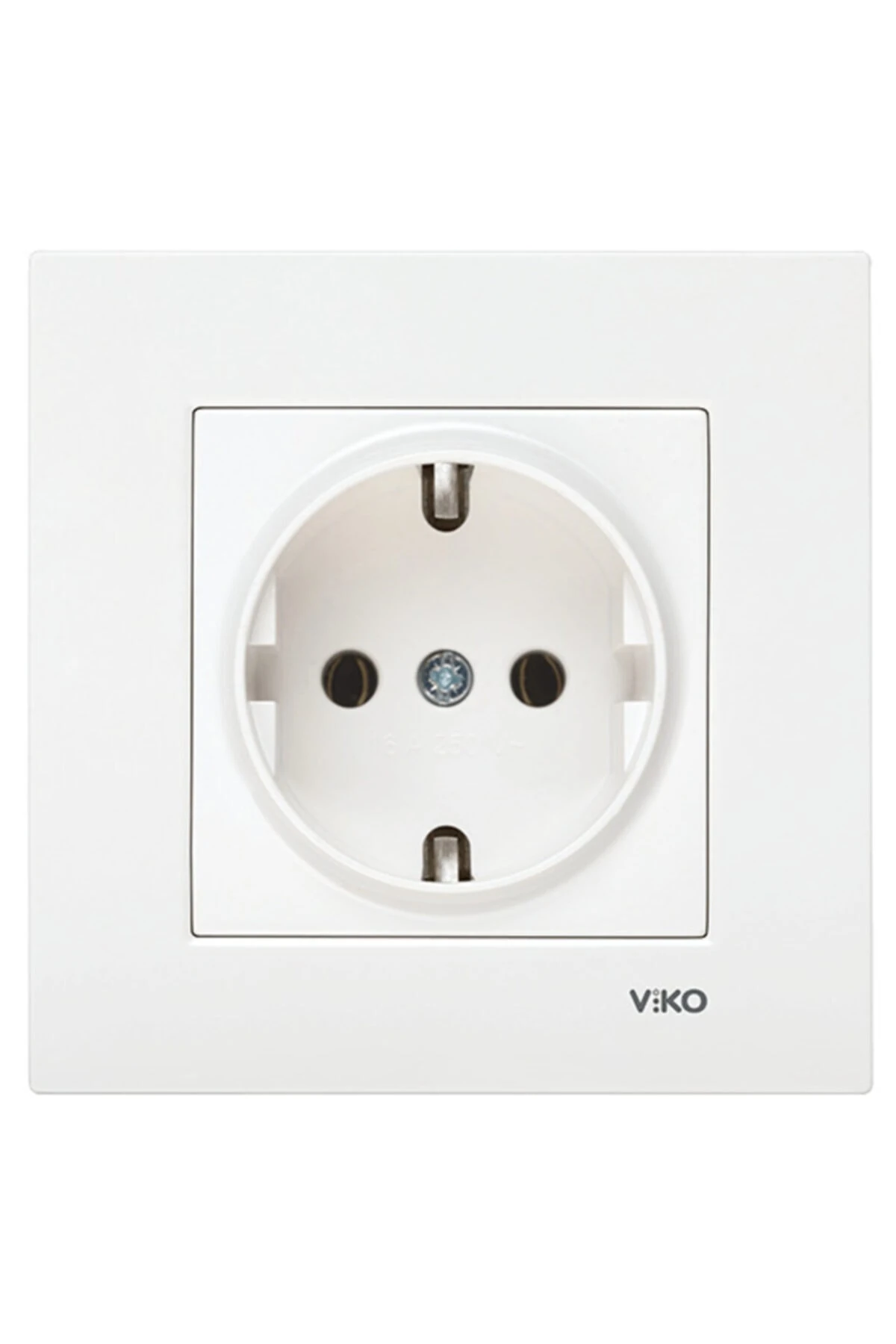 Karre Topraklı Priz Beyaz Çerçeve Dahil Orjinal Ürün Vk001253
