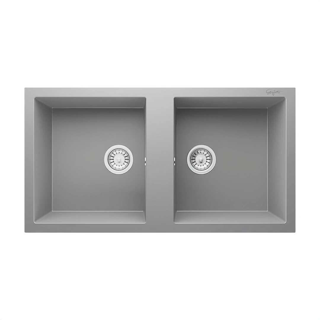 Ferro Çift Göz Granit Mutfak Eviye - Çizilmez, Leke Tutmaz, Uv Dayanıklı