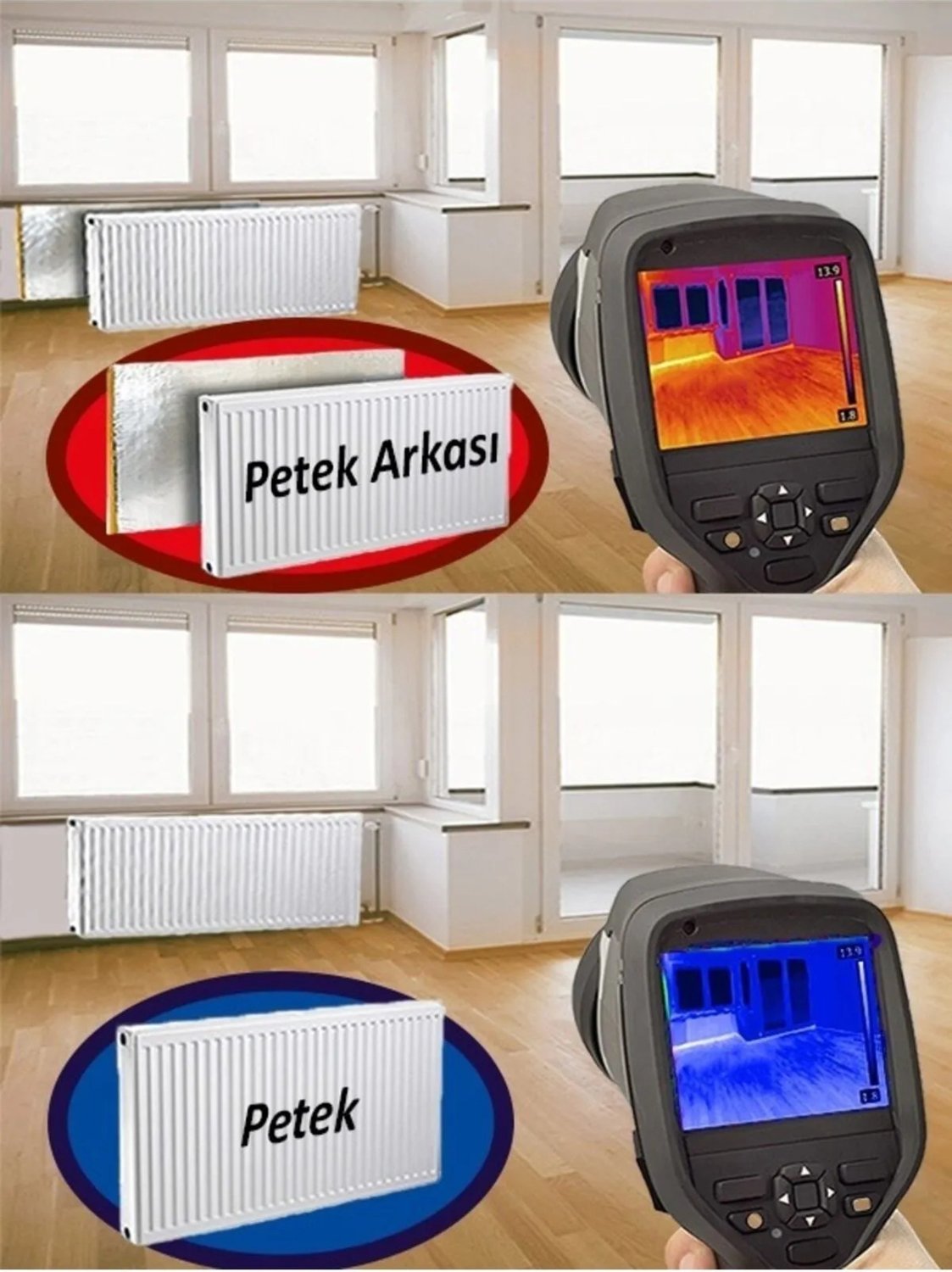 10 Adet 5 mm Petek Arkası Isı Yalıtım Levhası 100 cm x 50 cm 5 mm