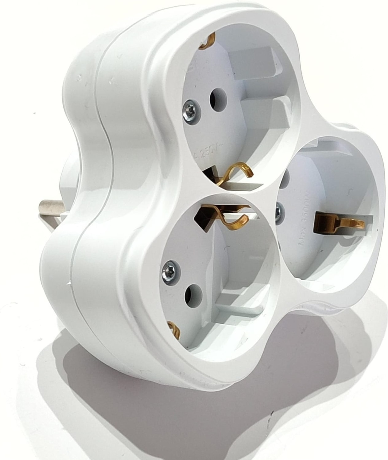 Delta-Golyad 3'lü Topraklı Fiş Priz (Beyaz)