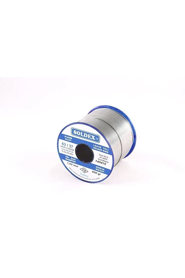 63-37, 500 Gr 3 Mm - Pastasız Vitray Lehim Teli, Sn:63 - Pb:37