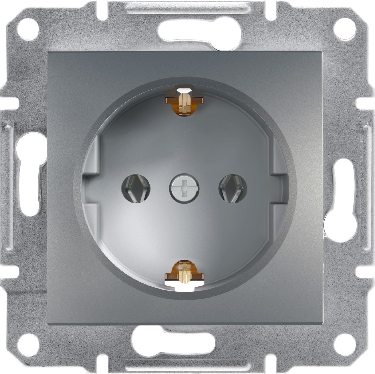 Asfora Plus Topraklı Priz Çelik