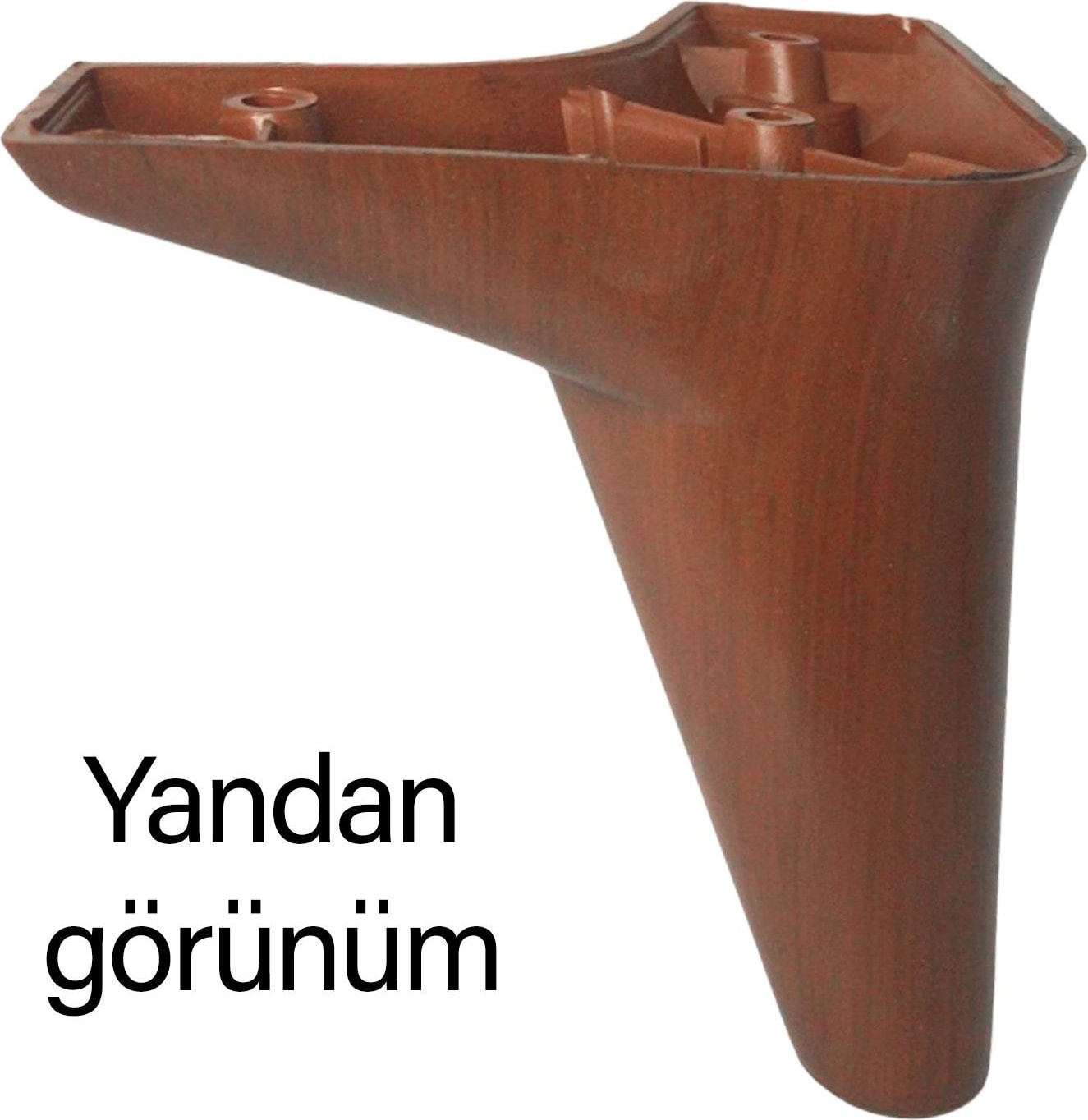 8 Adet Zelve 12 cm Ceviz Ahşap Desenli Lüx Mobilya Kanepe Sehpa Ünite Koltuk Ayağı Baza Ayak