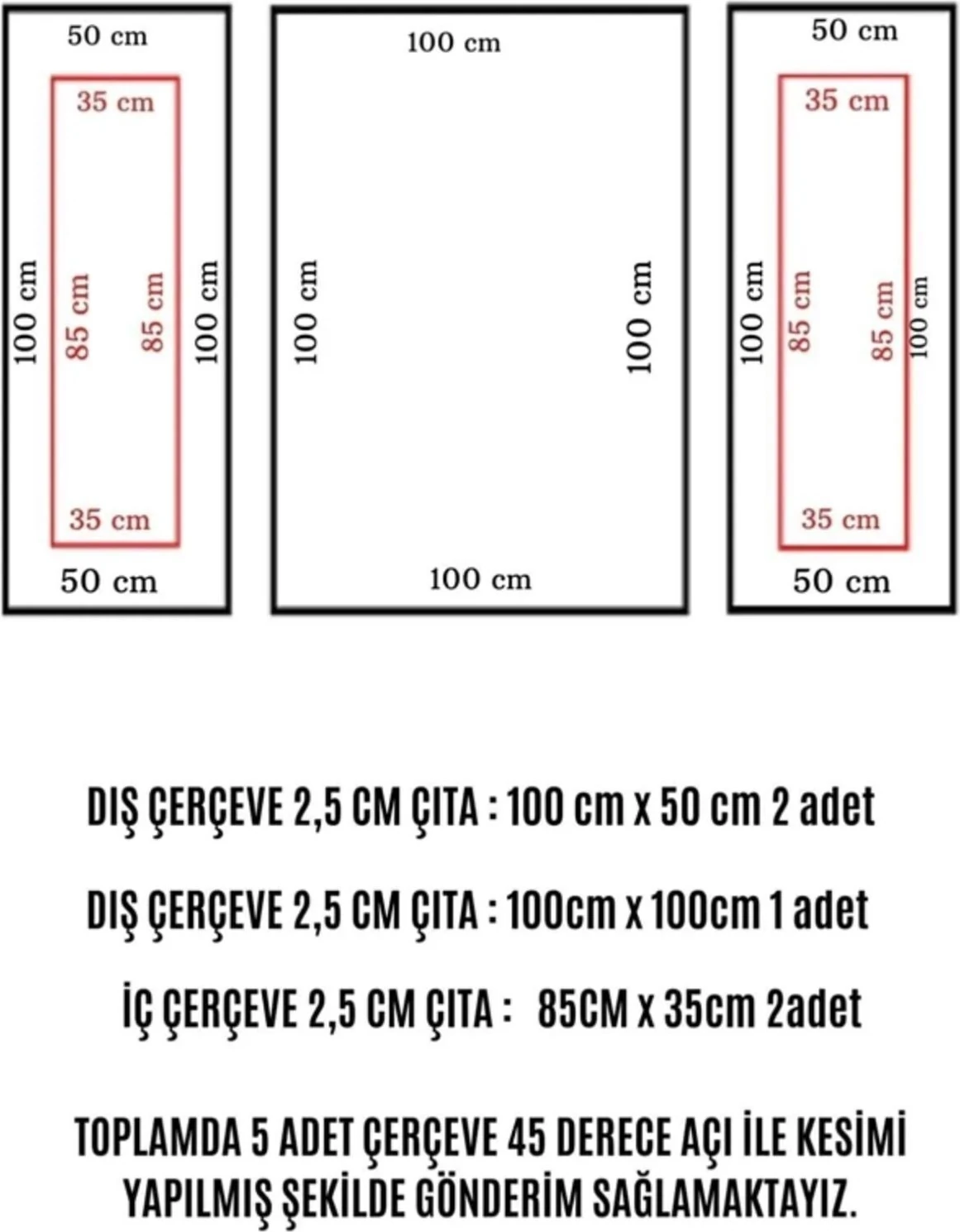 Boyanabilir Dekoratif Hazır Kesimli Duvar Çıtası Paketi