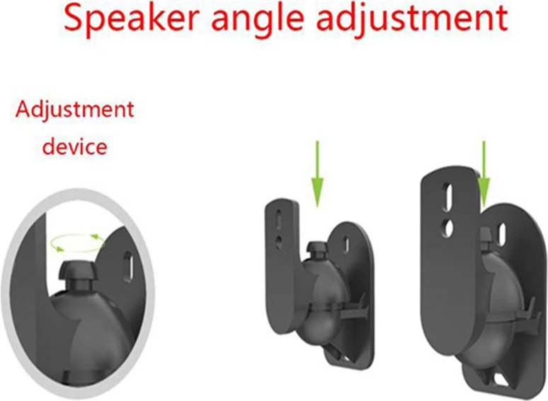 4 Adet Evrensel Hoparlör Duvar Montaj Aparatı Tavan Standı Kelepçesi Ayarlanabilir Döner ve Eğim Açısı Rotasyonu (Yurt Dışından)