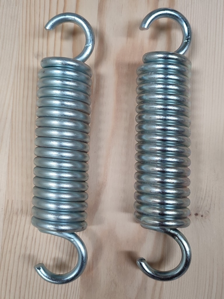 7 mm Çelik 2li Salıncak Yayı - Ekstra Uzun - 17 Boğum - 20 cm - Galvanizli - Düz Kancalı