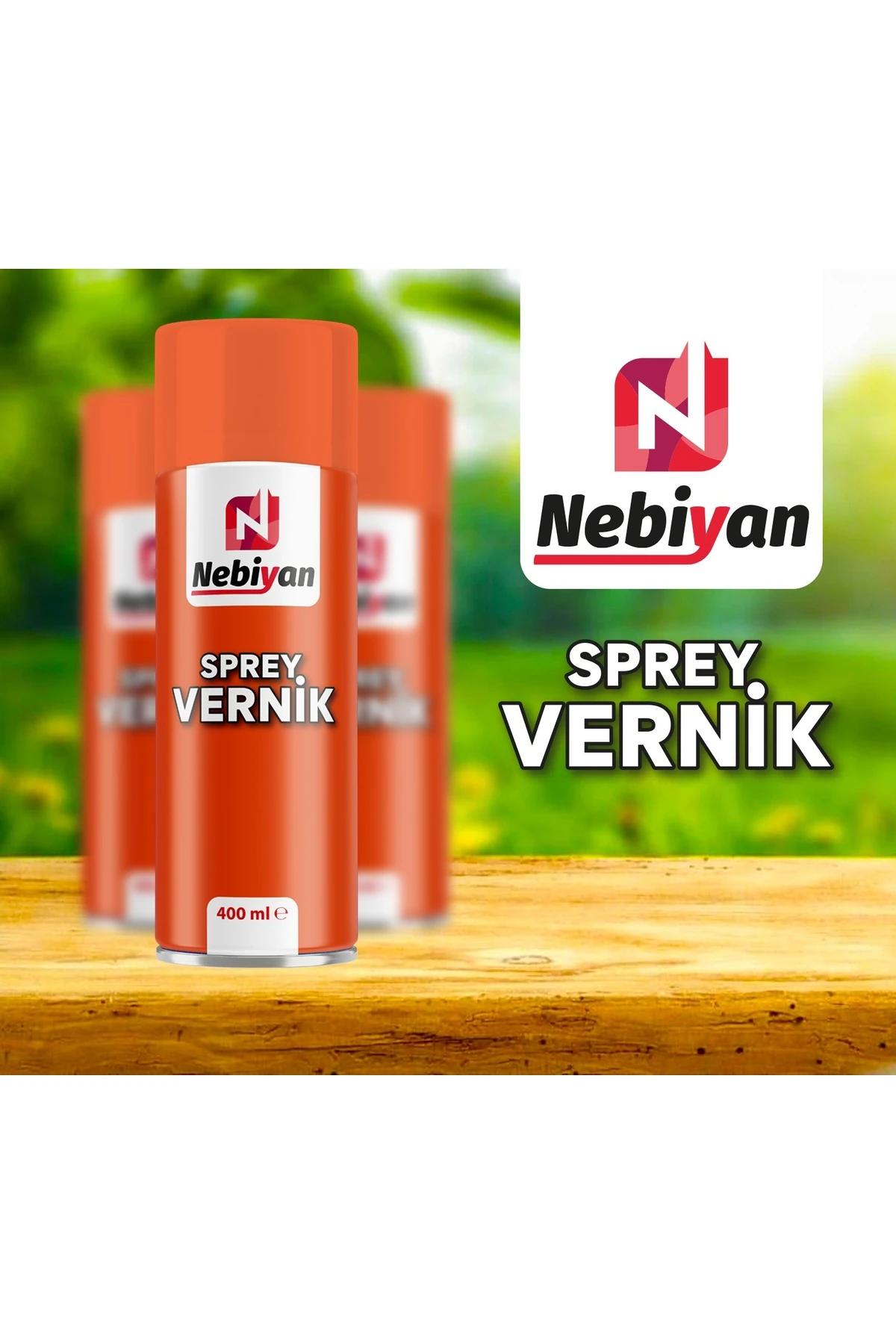 Sprey Vernik. 400 ml/330 Gr. Şeffaf Parlak Vernik. Büyük Boy. 1 Adet