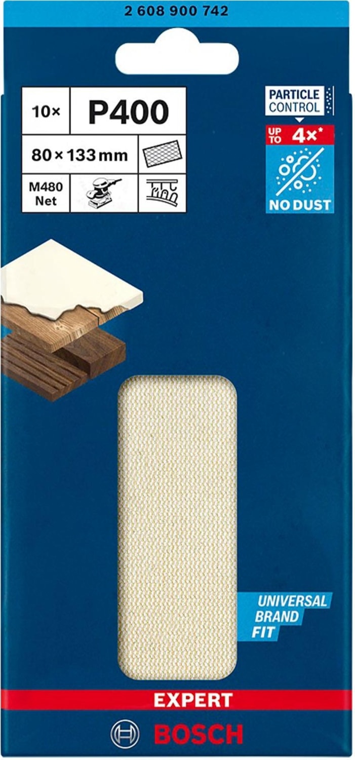 BOSCH M480 80X133 mm 400 Kum Elek Telli Ağ Zımpara 2608900742