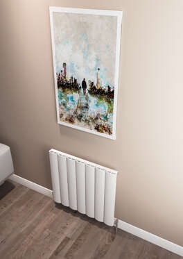 Kavala Yatay Alüminyum Radyatör 660X600 Pütürlü Beyaz (Ral 9016)