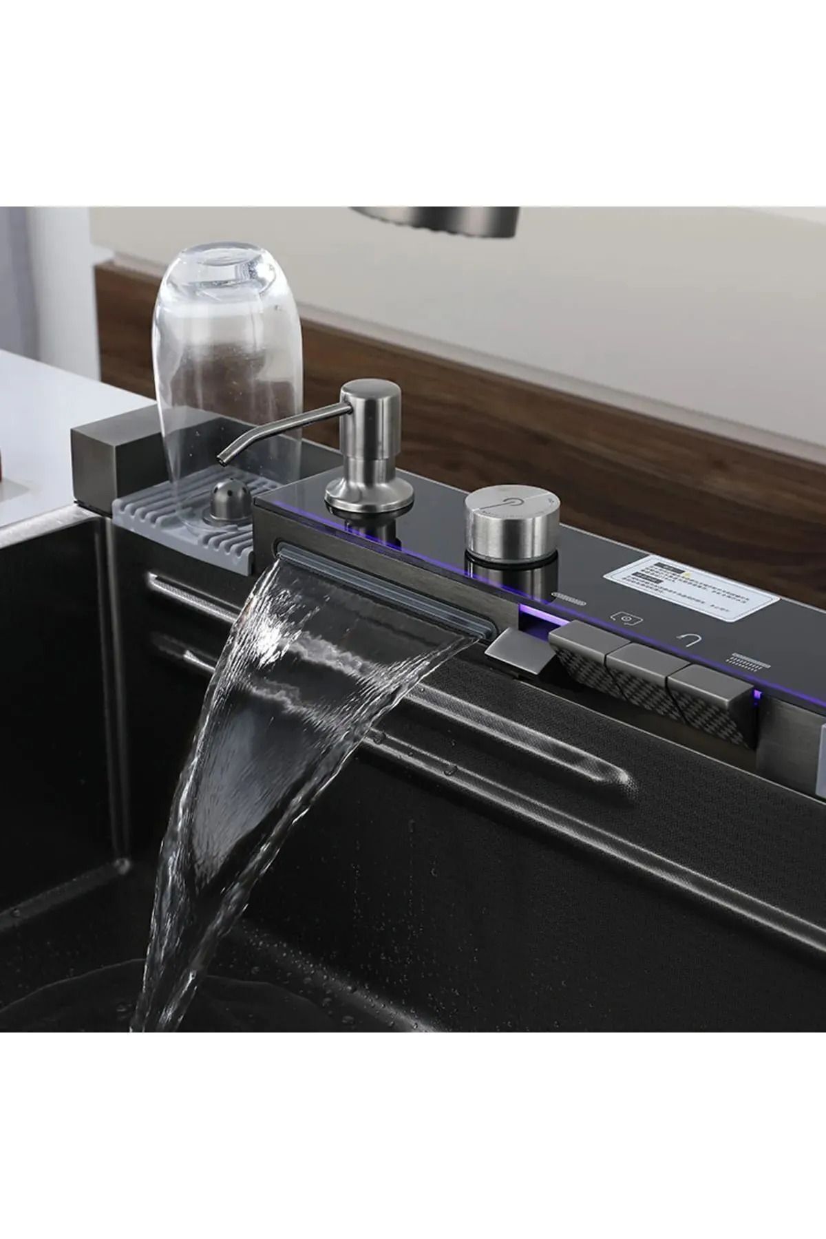 Asil Krom Şelaleli Eviye, Tam Set, Teknolojik, Akıllı Mutfak Evyesi, Mutfak Lavabosu