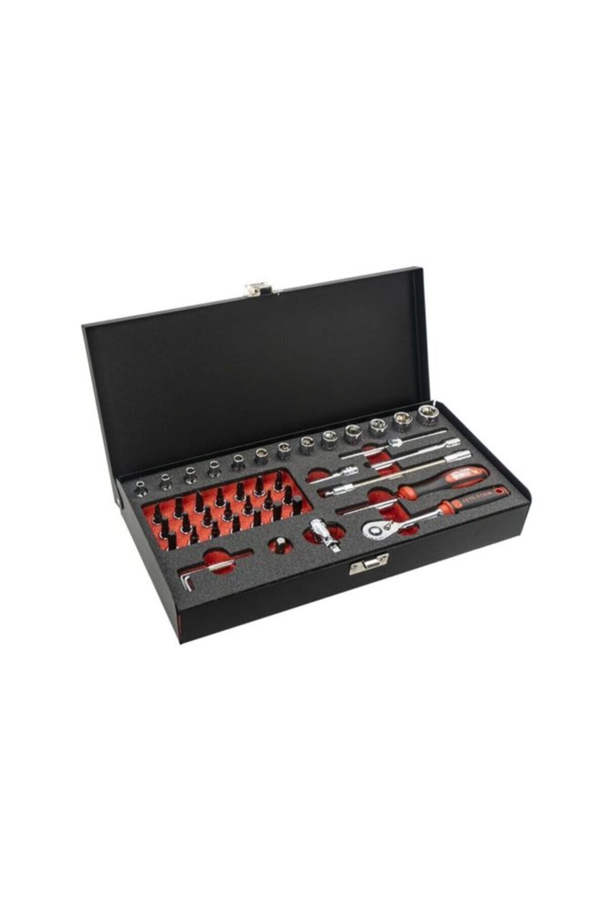 CETA FORM Form 46 Parça 1/4" 6 Köşe Lokma Takımı Metal Kutu