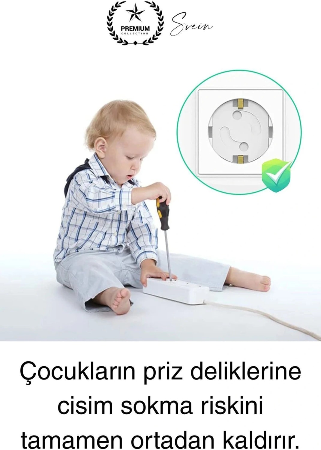 6 Adet Sert Plastik Dayanıklı Bebek Çocuk Priz Koruma Güvenlik Koruyucu Aparat Emniyet Kapağı Beyaz
