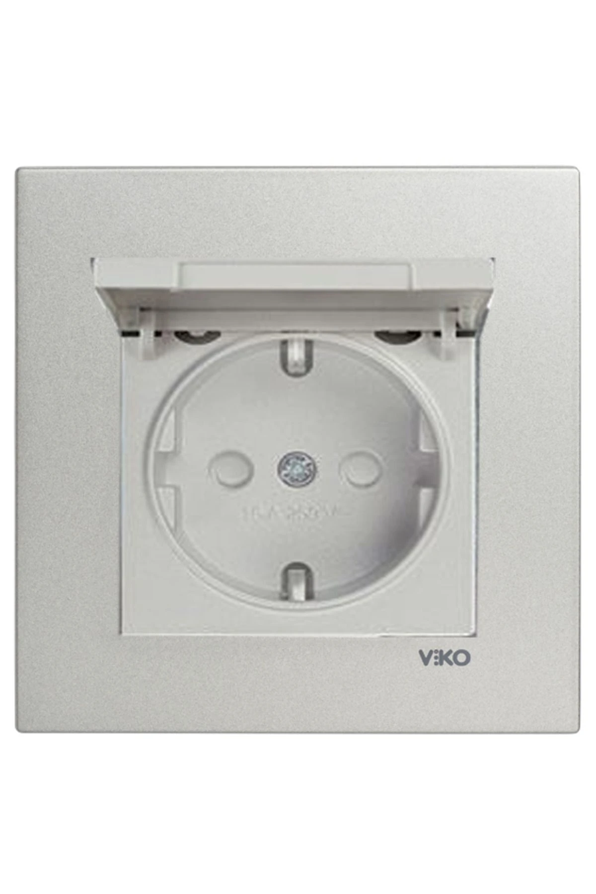 Viko Artline Novella Saten Kapaklı Topraklı Priz ÇERÇEVELİ