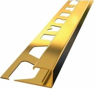 12 mm Inox Altın Kare Seramik Köşe Profili
