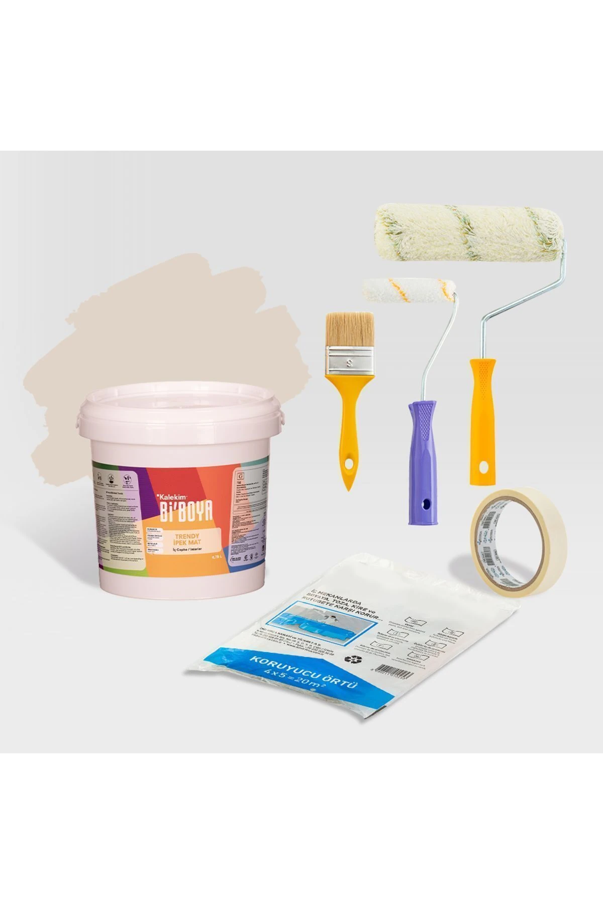 Tek Duvar Boyama Seti Cappuccino