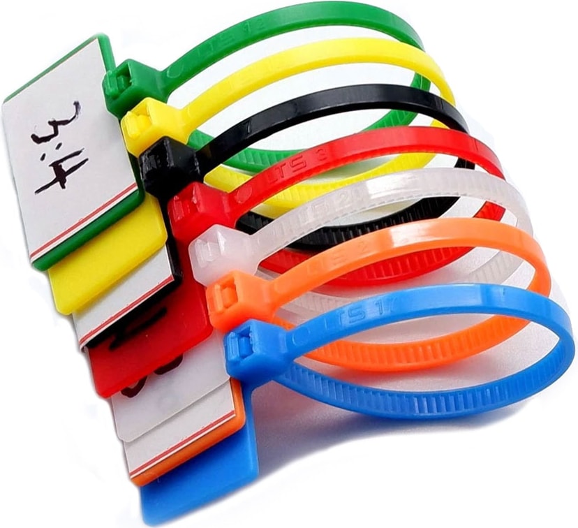 Renkli Etiketli Cırt Kablo Bağı 7 Renk 70 Adet